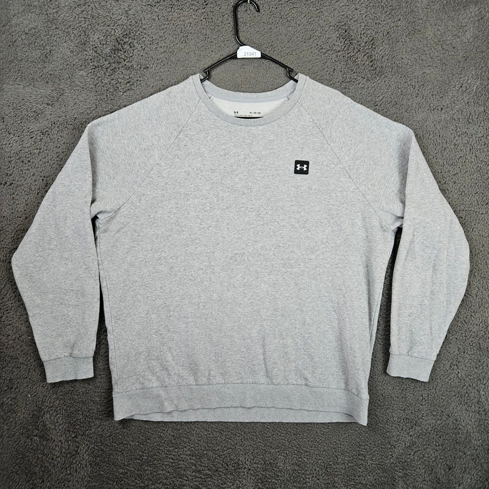 Under Armour Mens XL Heather Gray Rival Fleece Crewneck Sweatshirt 1357096-011